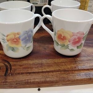 Vintage Corelle By Corning "Summer Blush" mugs. Set Of 12